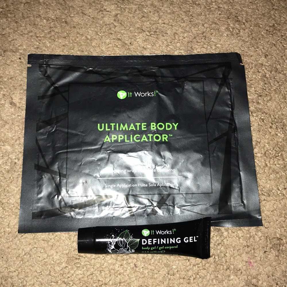 It Works body wrap and defining gel.